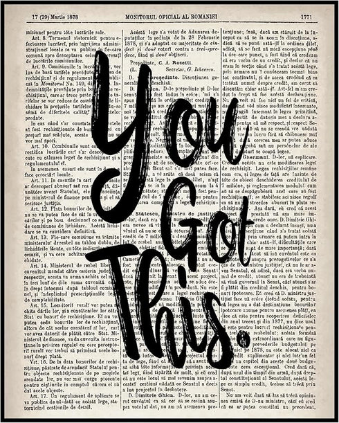 Posterizer 1 pcs-You Got this, positive quote wall art-Motivational & Inspirational Art-Gift for Men Women Entrepreneur Teens-Decor for Home & Off...